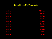 Liste des highscores
